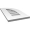 Ekena Millwork Quarter Round Top Right Surface Mount PVC Gable Vent w/ 3-1/2"W x 1"P Standard Frame, 12"W x 22"H GVPQR12X2201SN - alternate 3